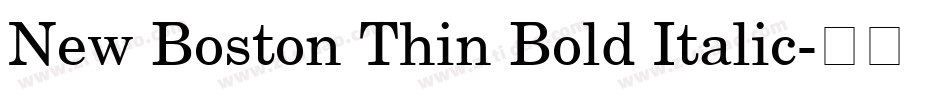 New Boston Thin Bold Italic字体转换